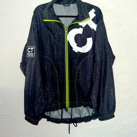 **Worn Once**Crooked Tongues Windbreaker in logo - Picture 1 of 6